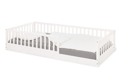 Lit de sol « Evi », 90 x 200 cm, laqué blanc