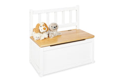 Banc coffre pour enfant « Fenna », blanc/naturel