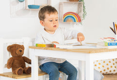 Ensemble de sièges pour enfants "Fenna", blanc/naturel, 3 pièces.