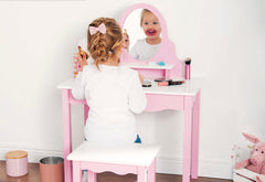 Coiffeuse pour enfant « Jasmin » avec tabouret, 2 pièces.