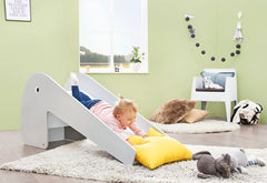 Toboggan intérieur « Lotta », gris/blanc