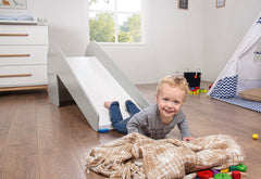 Toboggan intérieur « Lotta », gris/blanc