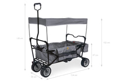 Chariot à bras pliable « Paxi », gris