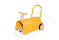 Trotteur et porteur « Enzo », jaune