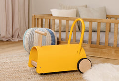 Trotteur et porteur « Enzo », jaune