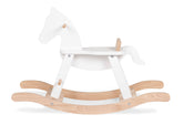 Cheval à bascule « Pinolino » avec anneau, blanc/naturel