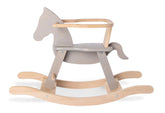 Cheval à bascule « Pinolino » avec anneau, gris/naturel