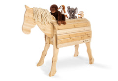 Cheval en bois « Niels », naturel