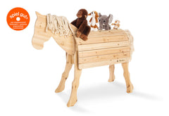 Cheval en bois « Niels », naturel