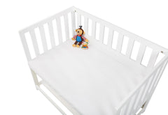 Draps-housses en jersey pour berceaux, lits bébé et poussettes en lot de deux, blanc