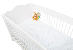 Draps-housses en jersey pour lit enfant en pack double « Étoiles », rose et uni, blanc