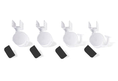 Jeu de roulettes avec support en U, blanc