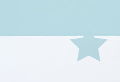 Linge de lit réversible en percale pour lit enfant « Étoiles », bleu clair, 2 pièces.