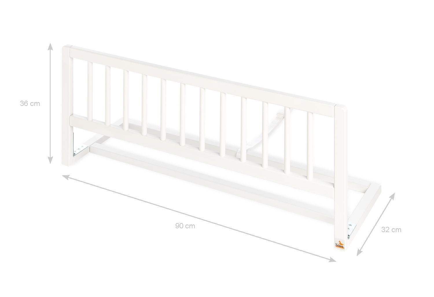 Barrière de lit « Classic », peinte en blanc