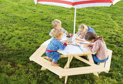 Ensemble de sièges pour enfants « Nicki 6-Eck », naturel