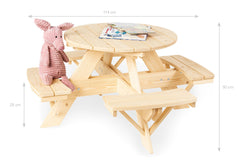 Ensemble de sièges pour enfants « Nicki pour 4 ronds », naturel