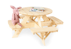 Ensemble de sièges pour enfants « Nicki pour 4 ronds », naturel