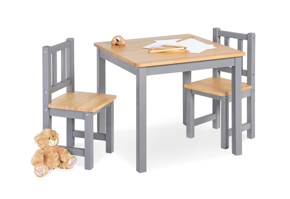 Ensemble de sièges pour enfants "Fenna", gris/naturel, 3 pièces.