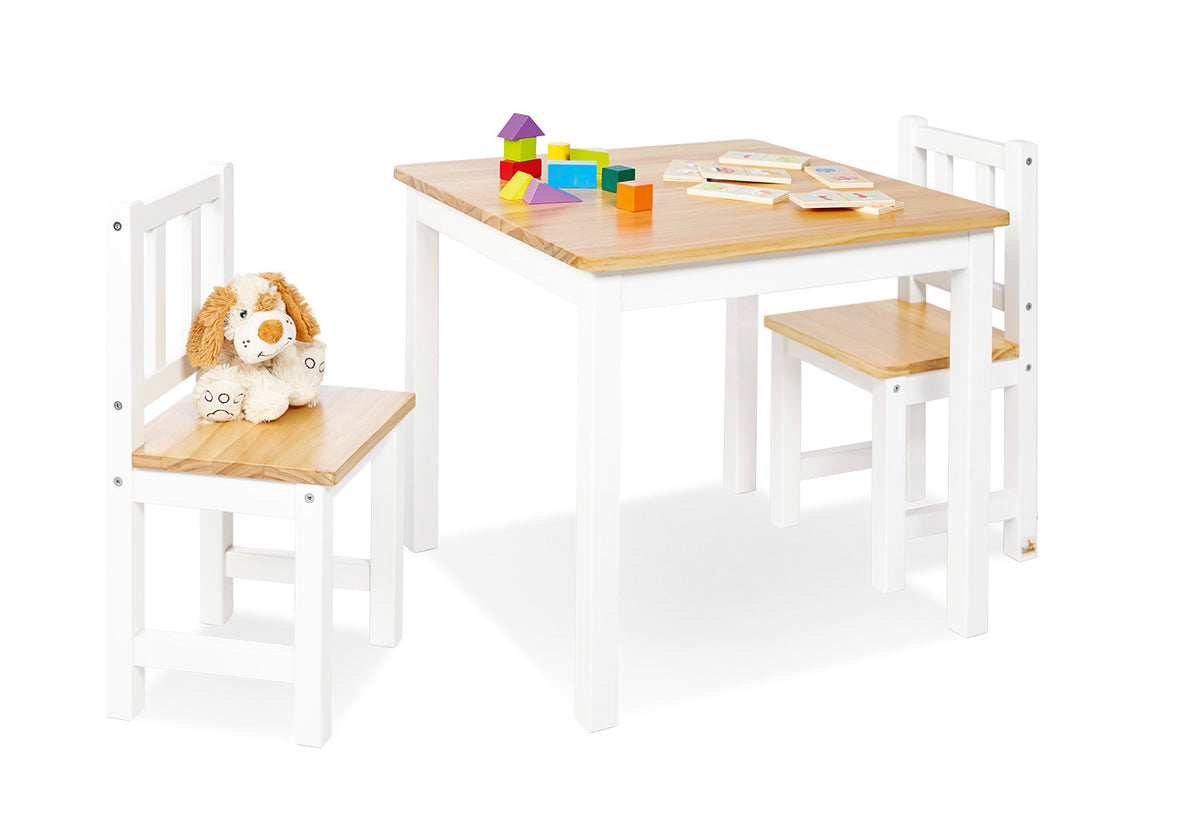 Ensemble de sièges pour enfants "Fenna", blanc/naturel, 3 pièces.