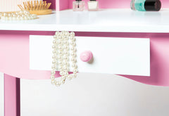 Coiffeuse pour enfant « Jasmin » avec tabouret, 2 pièces.