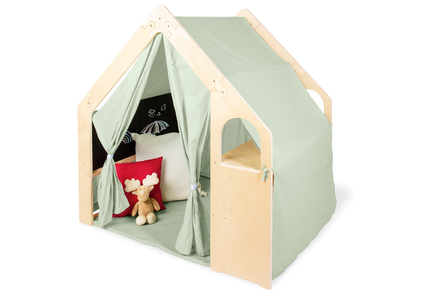 Toiture en tissu pour maisonnette « Thilda », vert sauge
