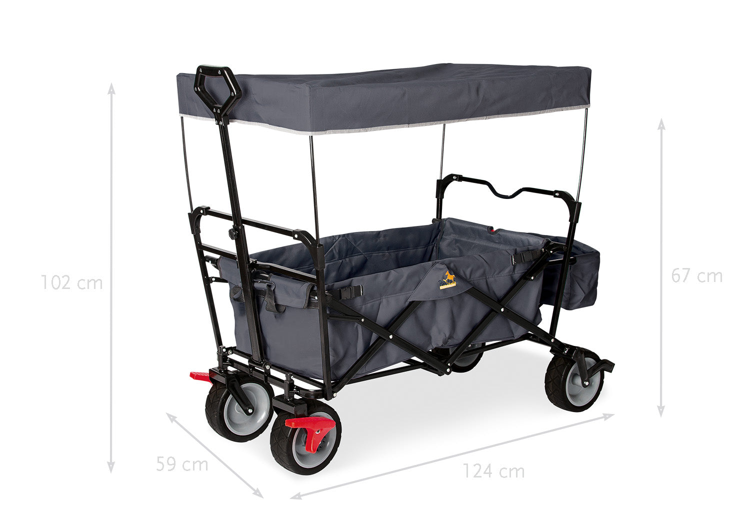 Chariot à main pliable « Paxi dlx » avec frein, anthracite