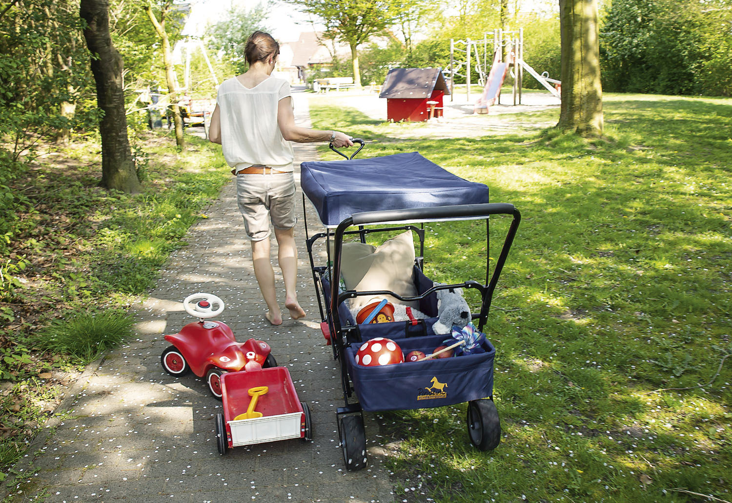 Chariot pliant « Paxi dlx Comfort » avec frein, bleu marine