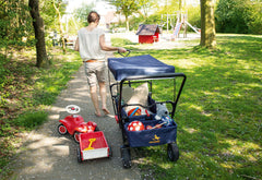 Chariot pliant « Paxi dlx Comfort » avec frein, bleu marine