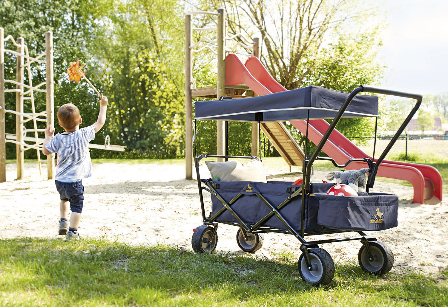 Chariot pliant « Paxi dlx Comfort » avec frein, bleu marine
