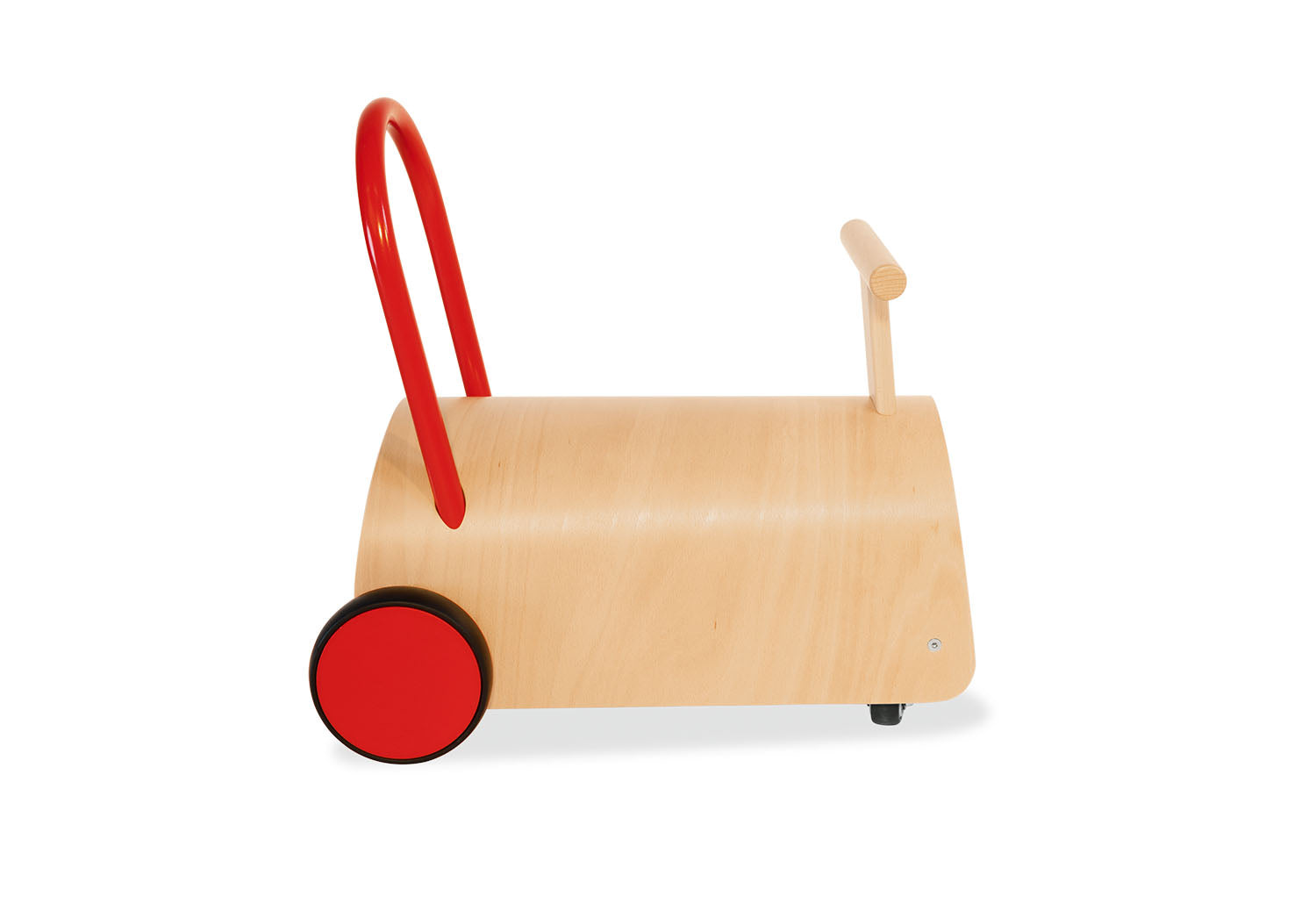 Trotteur et porteur « Enzo », naturel/rouge