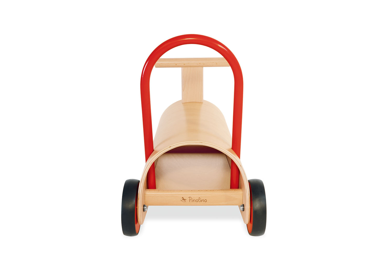 Trotteur et porteur « Enzo », naturel/rouge