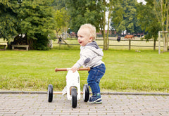 Mini tricycle d'équilibre « Charlie », blanc/naturel