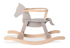 Cheval à bascule « Pinolino » avec anneau, gris/naturel