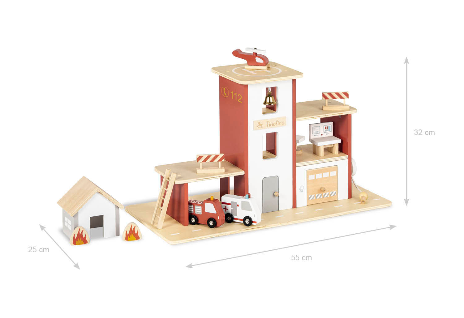 Caserne de pompiers « Ben » avec accessoires