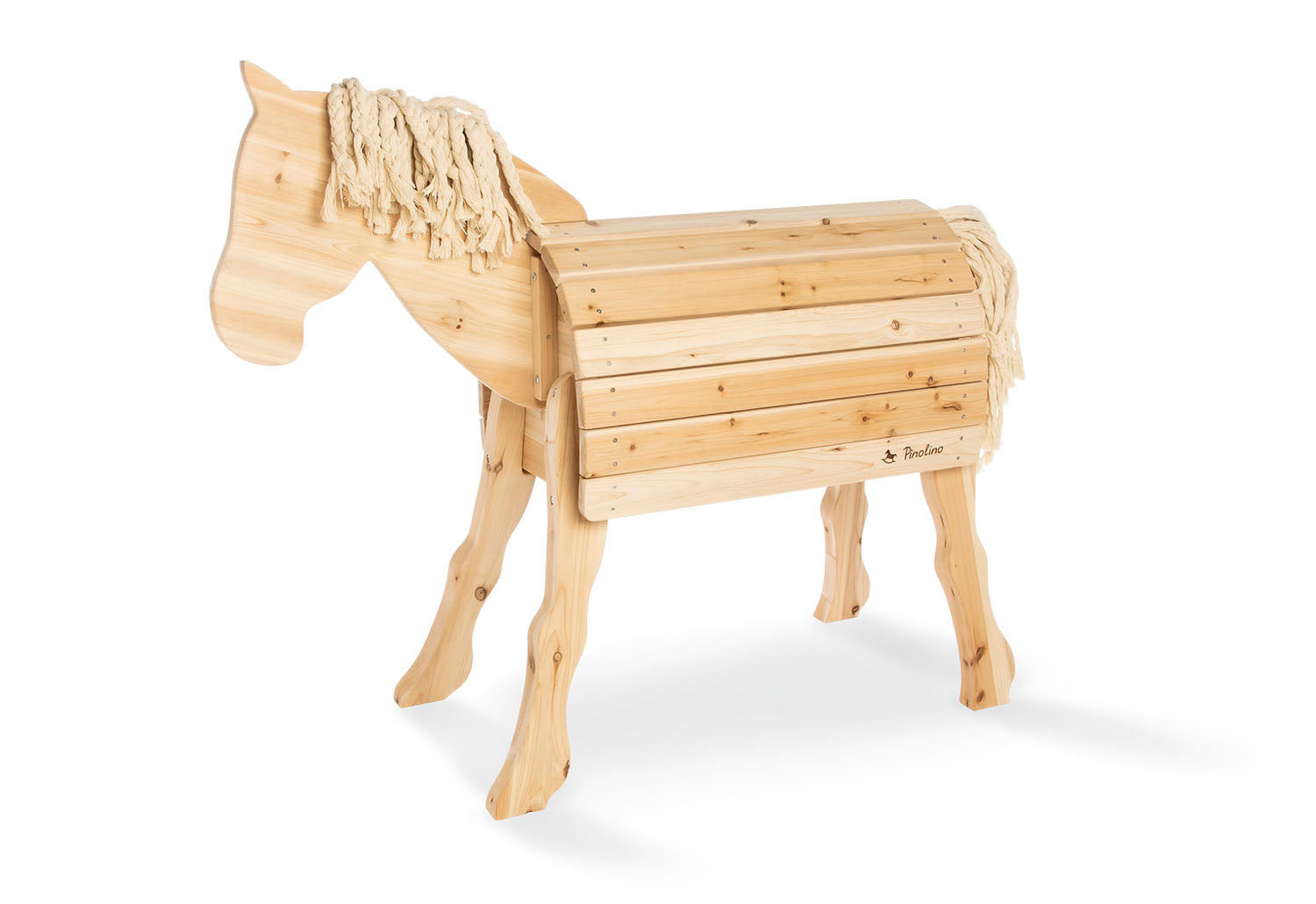 Cheval en bois « Niels », naturel