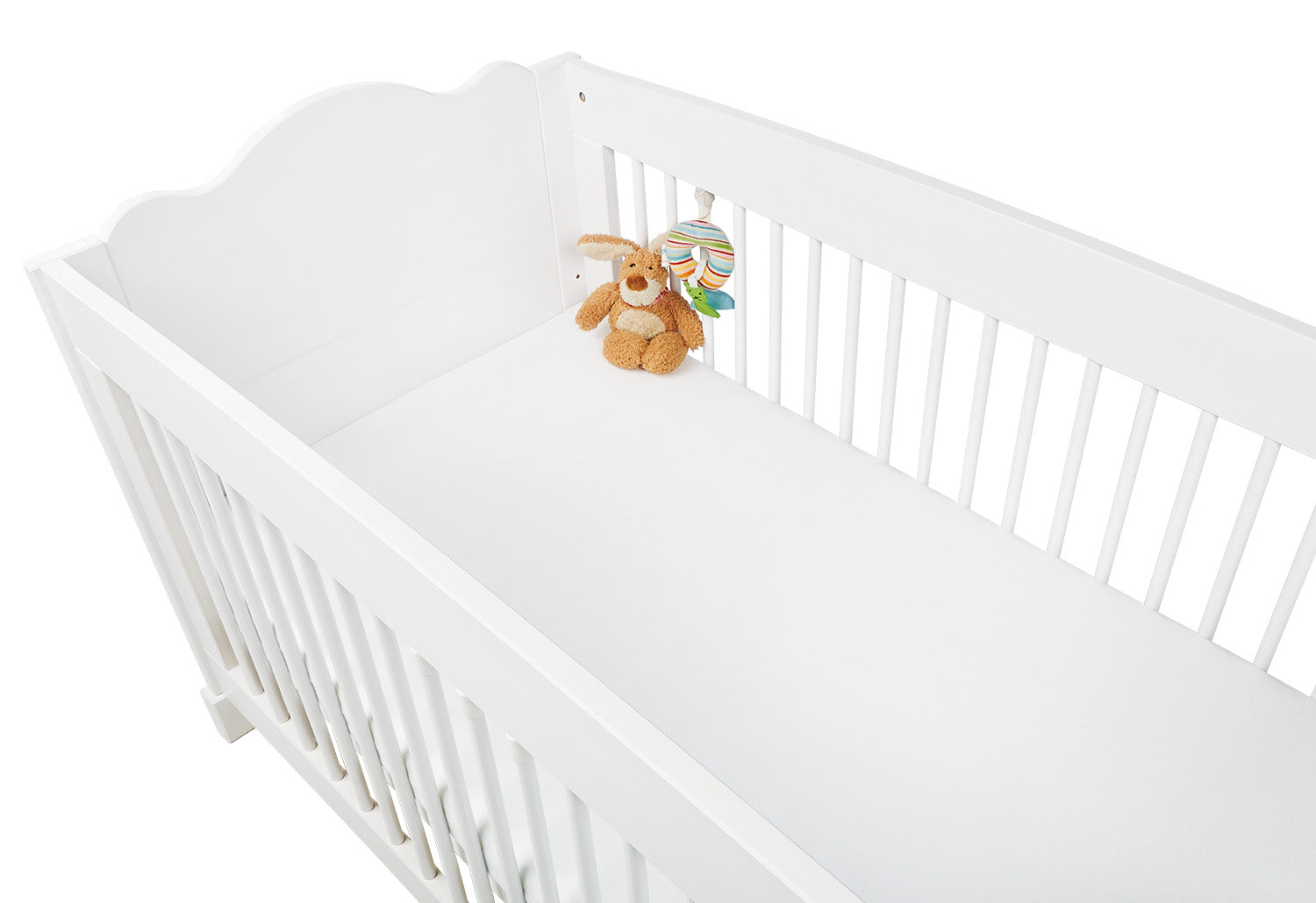 Draps-housses en jersey pour lits d'enfants en pack double, blanc