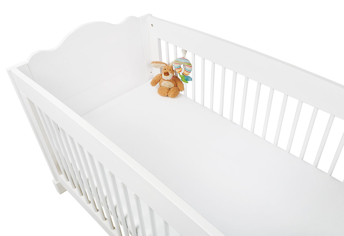 Draps-housses en jersey pour lits d'enfants en pack double, blanc