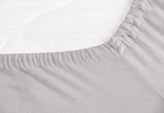 Draps-housses en jersey pour lit enfant en lot de deux "Étoiles", bleu clair et uni, blanc